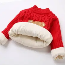 BibiCola/Детские свитера; сезон осень-зима; Детский кардиган для мальчиков; свитер с высоким воротником для девочек; пуловеры; плотная Теплая Бархатная верхняя одежда; B3