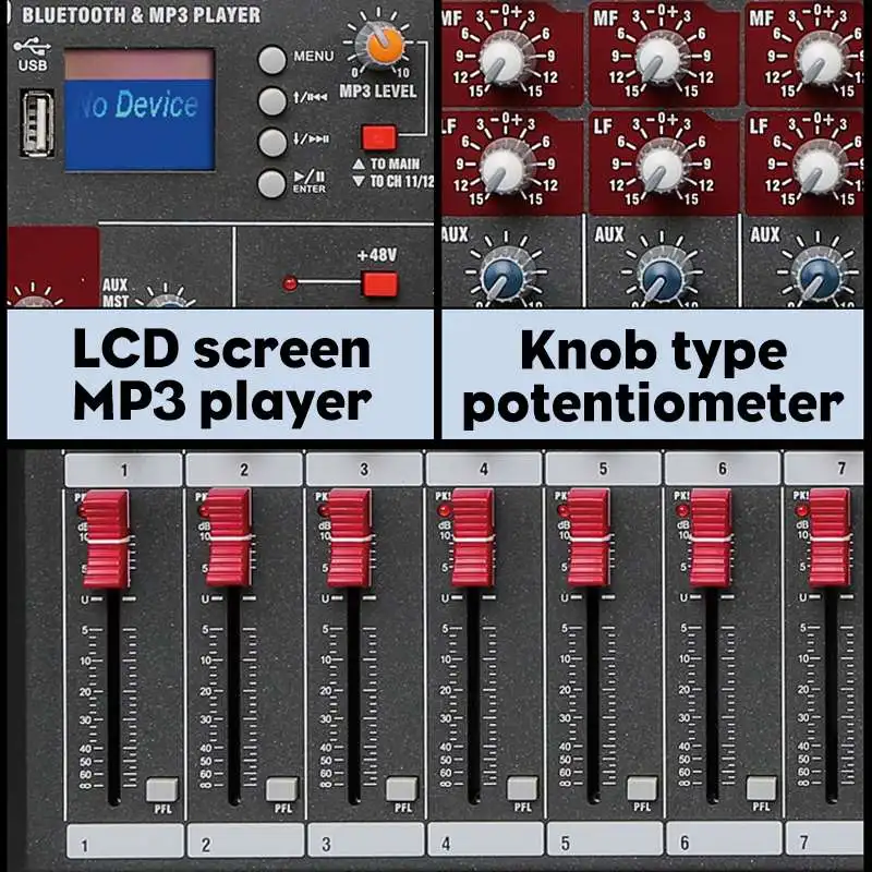 6/8/12/16 Channel Professional bluetooth Audio