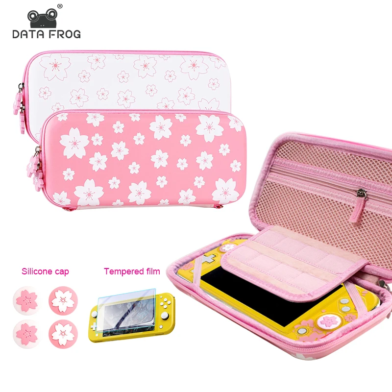 データフロッグピンクのかわいい猫のケース,Nintendo Switch lite
