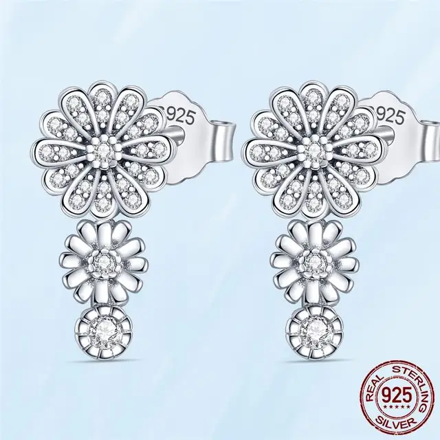 Silver Earrings Real 925 Sterling Silver Asymmetrical Heart Hoop Earrings for Women Fashion Silver Earring Jewelry Gift PAE034