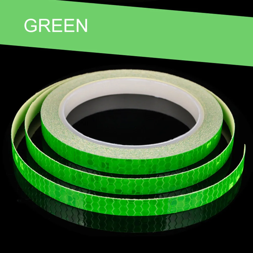 

1CM*8M Fluorescent Bike Bicycle Cycling Motorcycle Reflective Stickers Strip Decal Tape Safety Waterproof