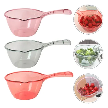 

3Pcs Thicken Water Spoon Long Handle Baler Plastic Water Ladle Home Water Scoop