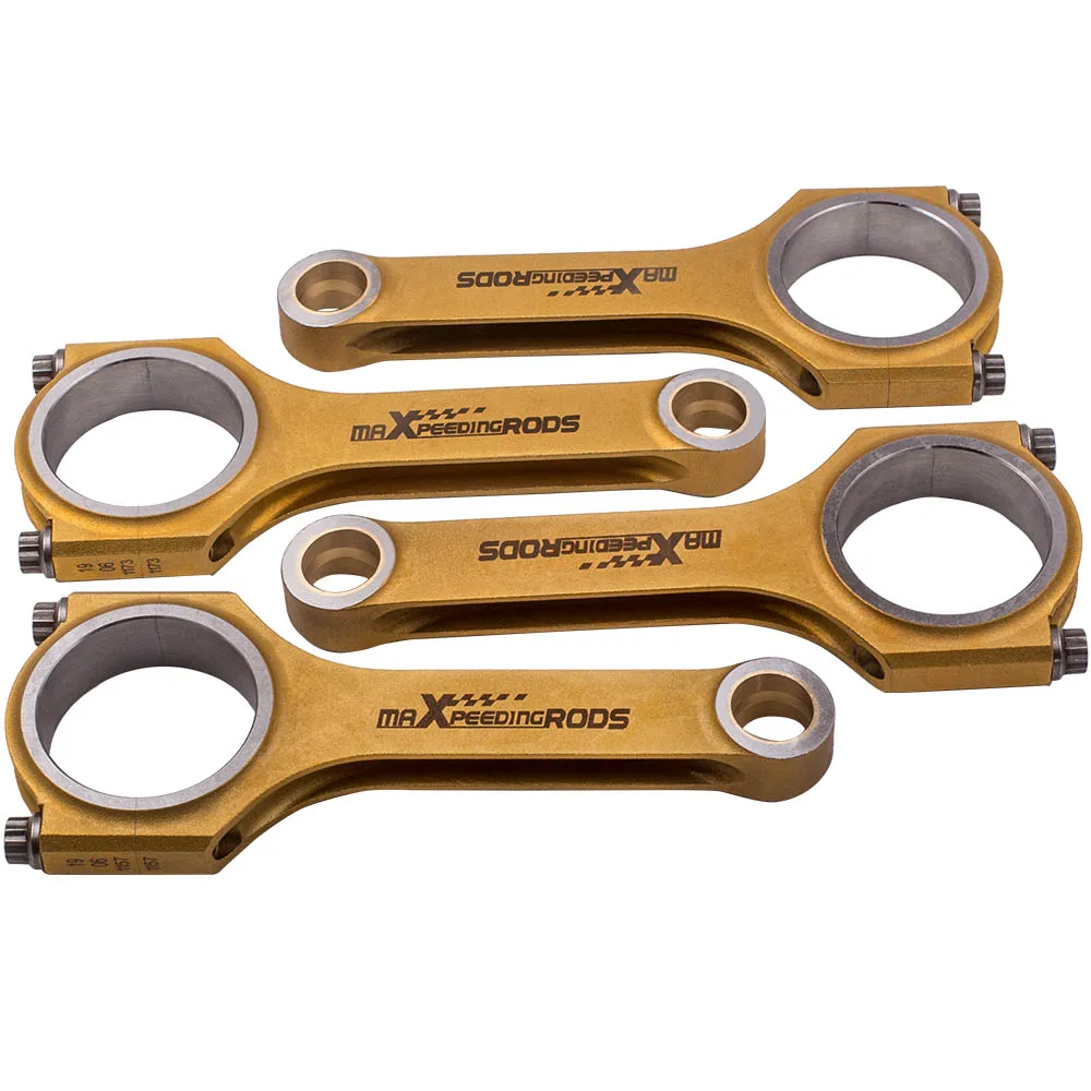 Maxpeedingrods 4340 H Beam Titanizing Connecting Rods 144mm For Vw Golf