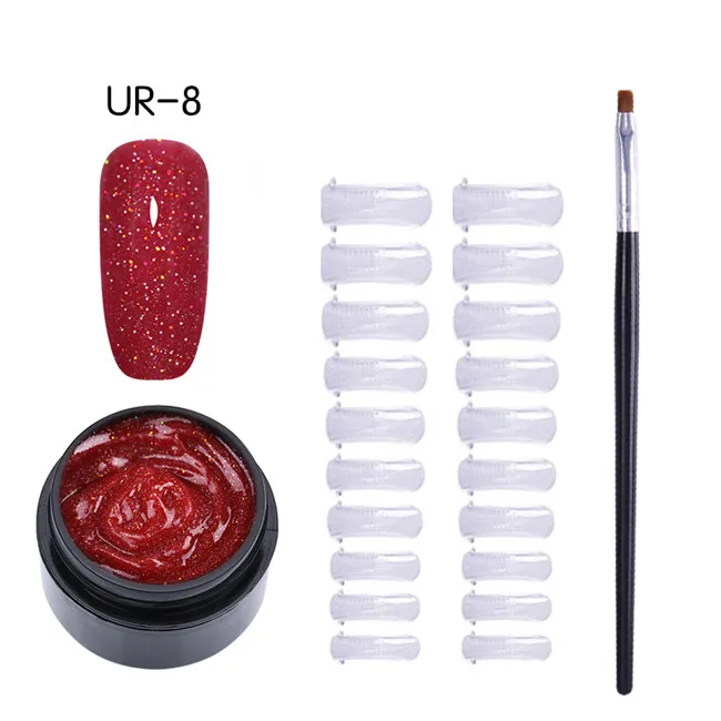 3pcs set8 UR SUGAR 15 мл быстрое строительство поли гель для ногтей толстый строитель гель блеск УФ Гель-лак маникюрный наращивание ногтей гели набор - Цвет: 3pcs set8