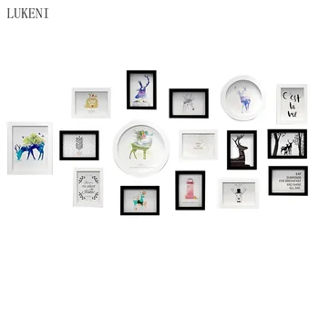 

Photo Frame Creative Wall Hanging Combination Nordic Style Photo Wall Frame Wall Simple and Modern 5 7 10 Inch Photo Frame