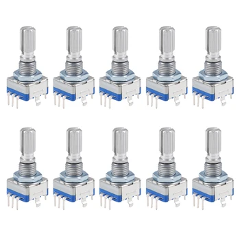 

uxcell 10pcs 360 Degree Rotary Encoder Code Switch Digital Potentiometer EC11 7 Pins 20mm