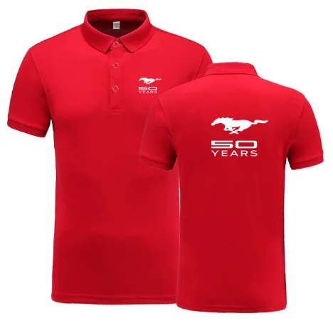Новые летние шорты с длинными рукавами Polo Homme высокого Качественный хлопок модные логотипом Mustang футболка-поло с принтом Повседневное Бизнес Camisa Polo футболка - Цвет: 3