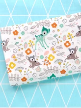  Printed Deer Kids Twill Cotton Fabric for Patchwork Fabrics Roll DIY Sewing Quilting Fat Quarters Material For Baby&Child 