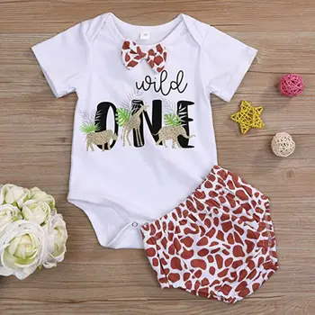 

Pudcoco Newborn Baby Boy Clothes Short Sleeve Print Romper Tops Short Pants 2Pcs Outfits Cotton Clothes Summer Sunsuit Set