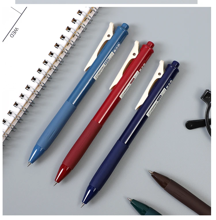JIANWU креативные Ретро Цветные гелевые ручки, пресс 0,5 мм, ручки с точками быстрого высыхания, клипса, школьные принадлежности
