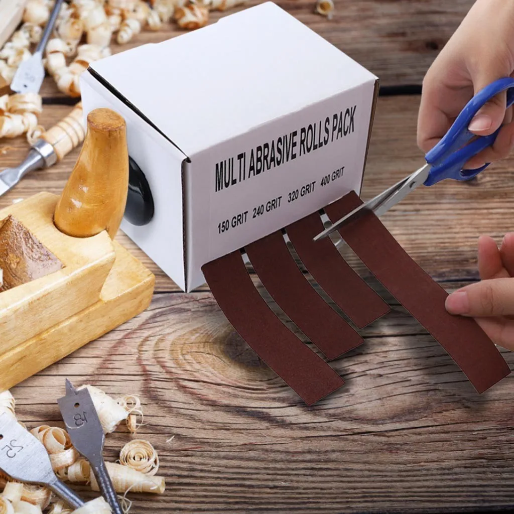 DIY деревообрабатываемая Наждачная ткань сухого шлифования металлического стекла деревообрабатывающая шлифовальная бумага снятая Наждачная ткань рулон коробки песочной бумаги и F4