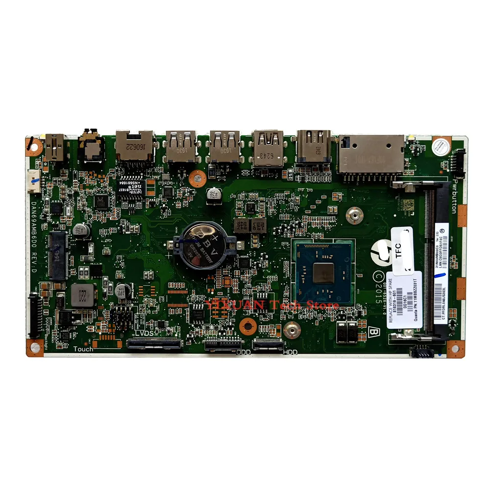 para hp Tudo em Uma Série 20-e 818319001 818319601 Computador Portátil Placa-mãe N69a Dan69amb6d0 Mainboard N3050 100 Testado Original Novo - Imagem 3