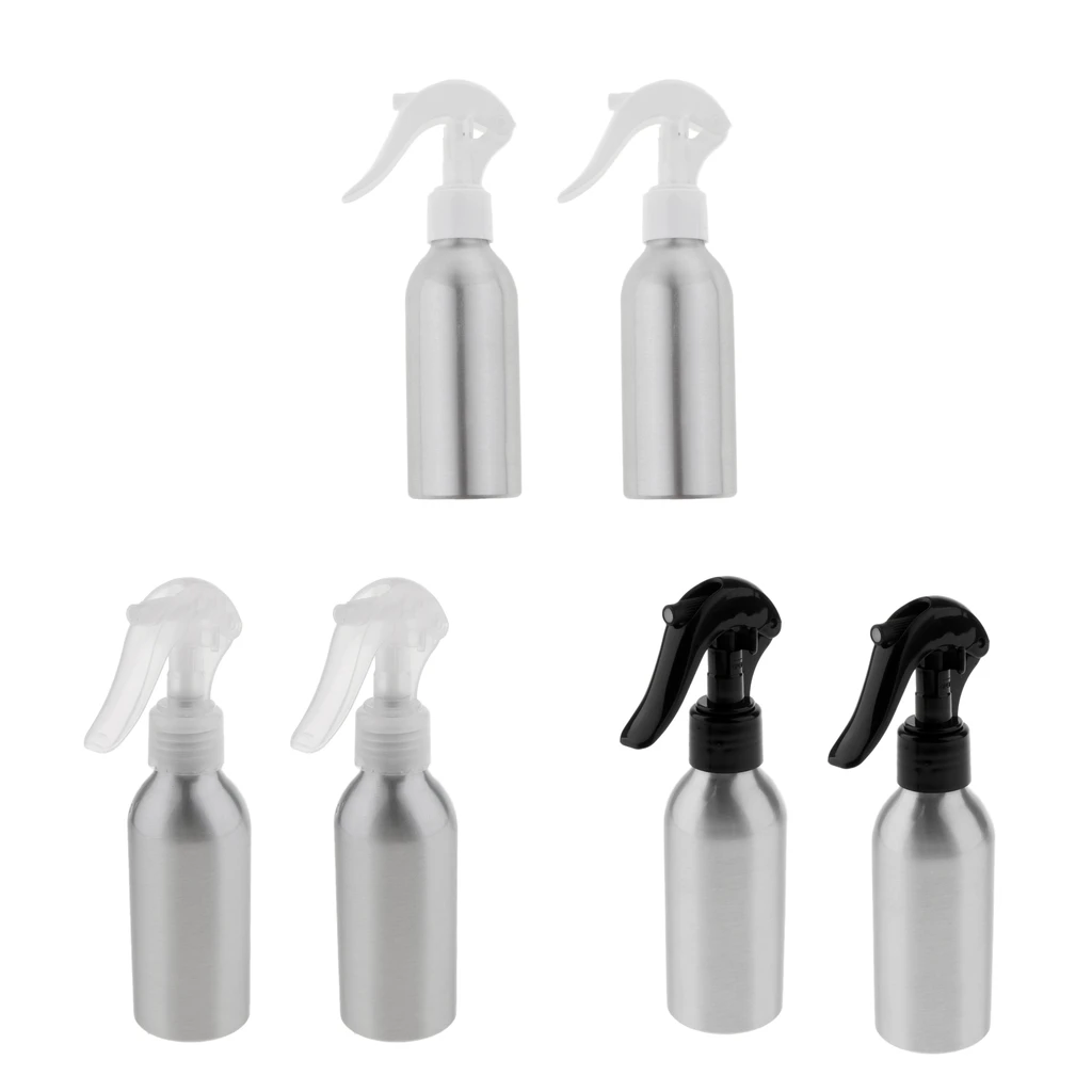 2, Refillable, 120ml/4.2 oz, Empty, Clear Plastic Spray Bottles with Trigger Sprayers
