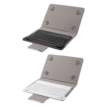 

VKTECH Portable Wireless Bluetooth Keyboard for ipad iOS Windows Android PU Leather Case Cover Stand for 9 10 inch Tablet PC