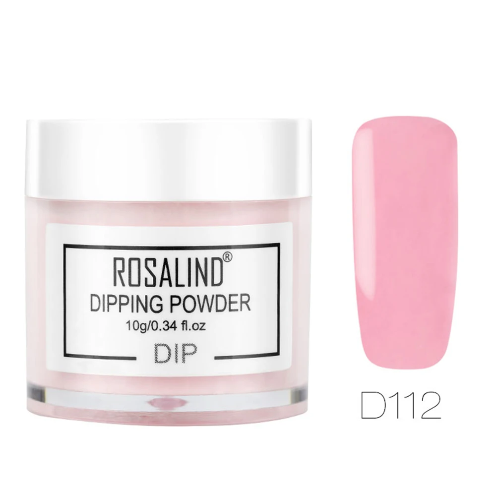 ROSALIND 10 г Dip порошок для нейл-арта Блеск нет необходимости лампа вылеченная блестящая голографическая пудра погружающаяся пудра Маникюр ногти порошок - Цвет: 112