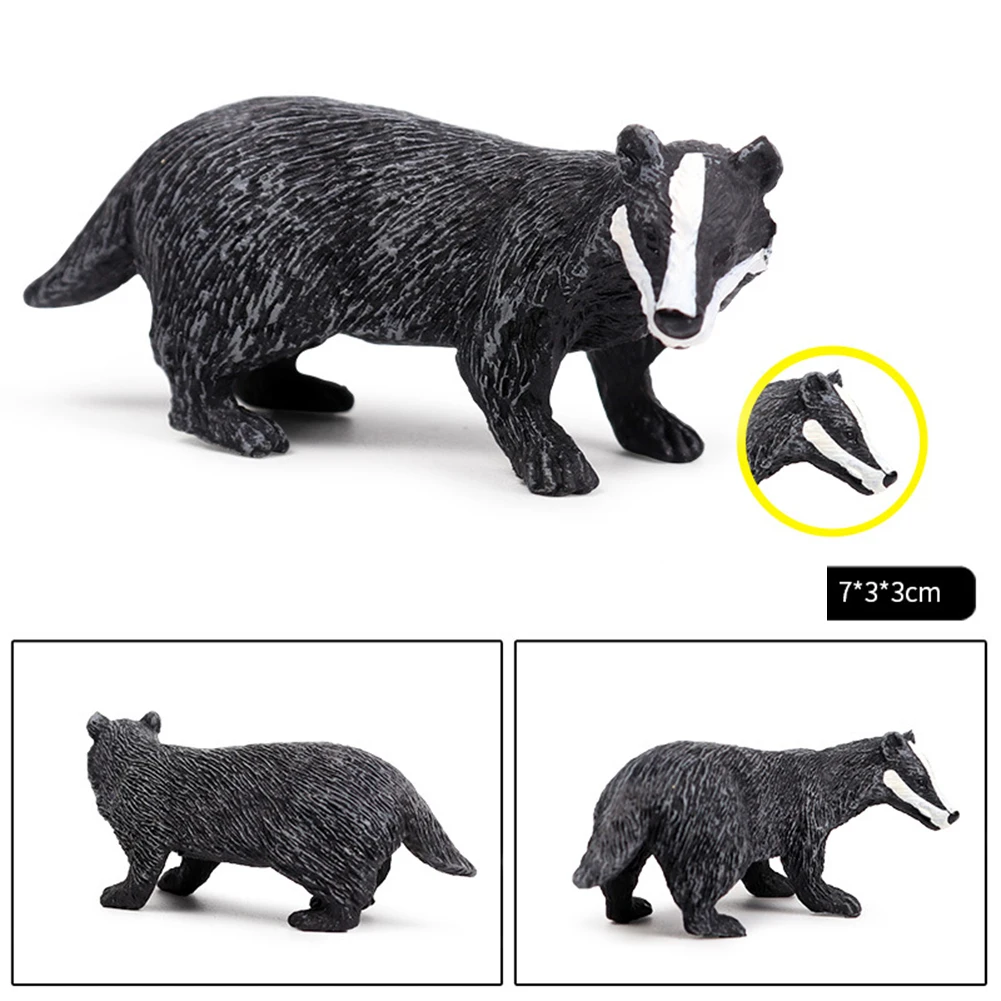 Моделирование леса диких животных модель Барсук Росомаха Anteater Beaver Bear фигурка ПВХ игрушка фигурка подарок для детей