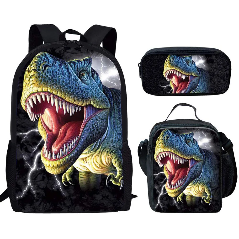 

Student School Bag Laptop Kids Backpack for Boys Girls Schoolbag Bookbag Daypack Dinosaur Print for Camping Travel