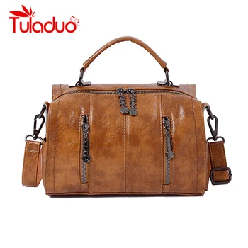 

Elegant Ladies Leather Handbags Women Shoulder Bag Double Zipper Crossbody Bags Designer PU Leather Ladies Hand Bags Tote