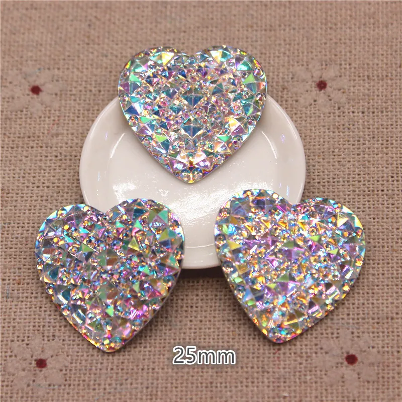 Resin 3D Colorful Mini LOVE Heart Gems Flatback Frosted Rhinestone  Scrapbook Wedding Applique Nail Art Decor