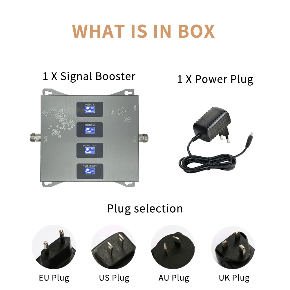 B20 800 900 1800 2100 Mhz Cell Phone Booster Tri