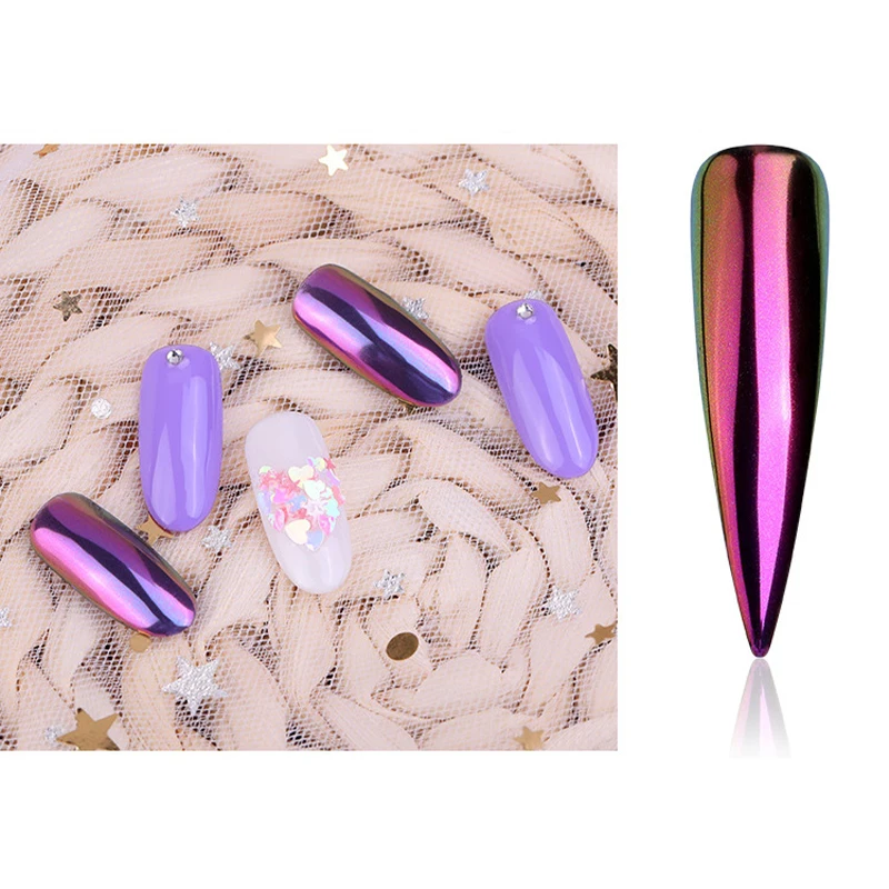 0,5 г зеркальный блеск для ногтей порошок металлический цвет УФ-гель ...