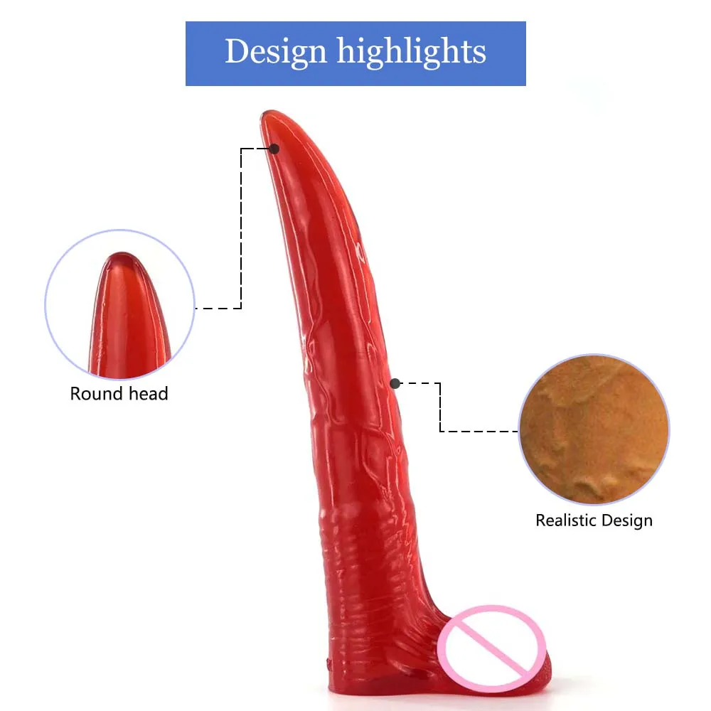 LEZEE Deer Animal Dildo Super Long 26cm Realistic Anal Plug Suction Cup Sex For Women Men Masturbation Dildo Sex Toy 18+ Product — view 3