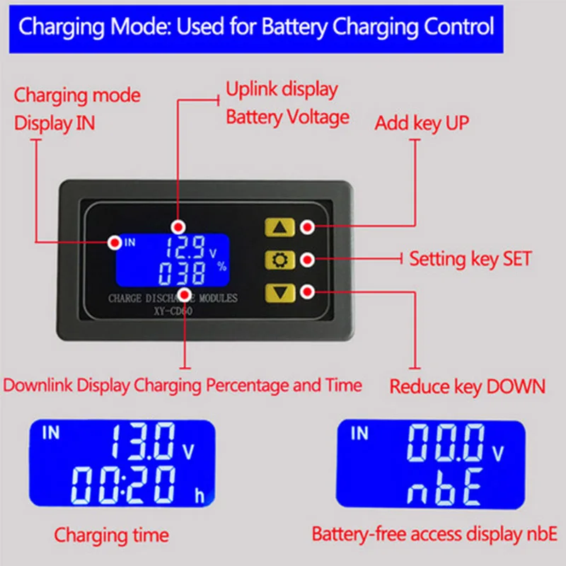 Dc6-60v solaire battery charger contrôleur modules Charging Discharge Control a2td 