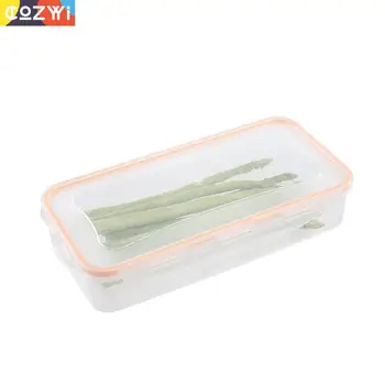 

High Quality Food Container With Drain Layer Freshness Preservation Box Transparent Material 2 Size Food Storage Box