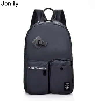 

Jonlily Men's High Capacity Nylon Backpack Male Casual Lightwight Daypack Teens School Backpack Laptop Bags -KG364