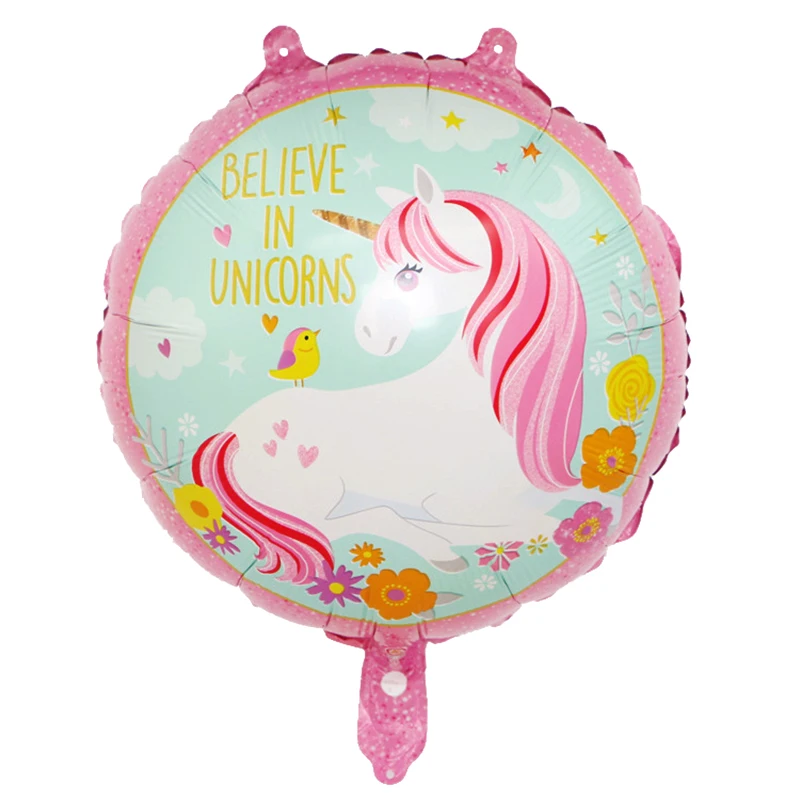 Unicorn party balloons 18inch aluminum foil globos baby shower birthday party decoration kids baloon helium foil ballon