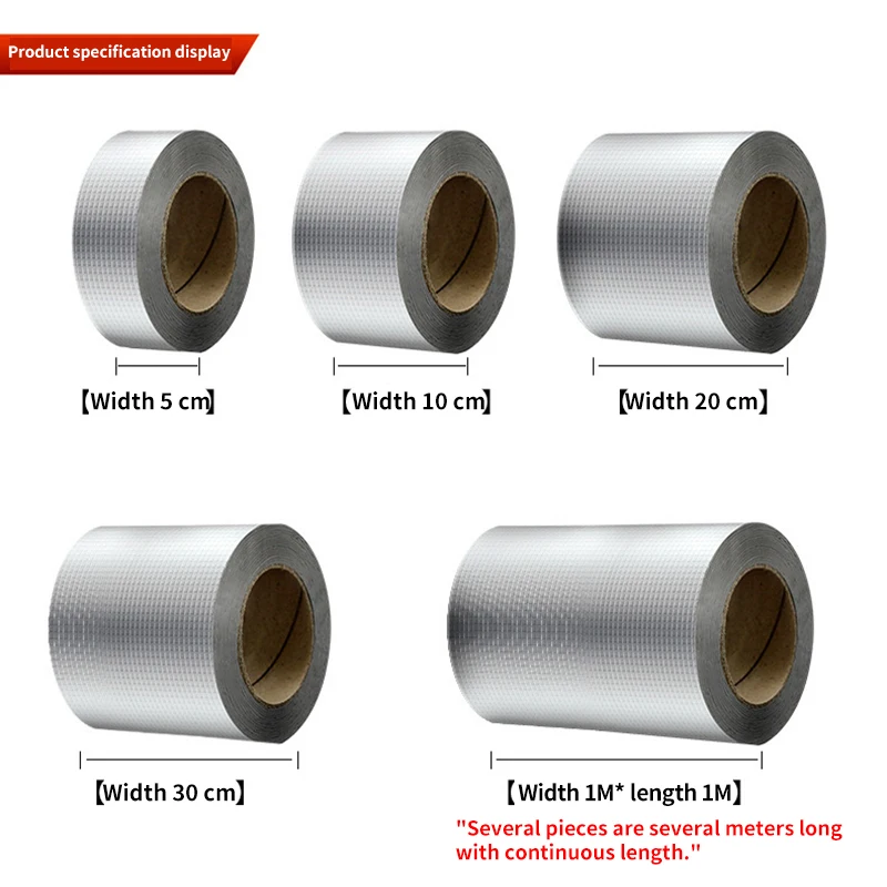 5/10cm Aluminum Reinforced Heat Shield Tape Adhesive Backed Resistant 450 Degree Top Quality 3/5/10m Home Renovation Tools | Обустройство