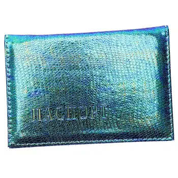 

Lizard Passport Holder Protector Wallet Business Card Soft Passport Cover Travel Credit Card Holder Cover Blue