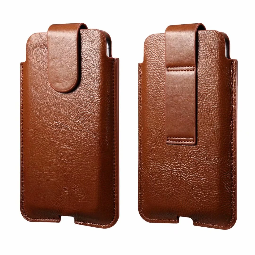 Genuine Leather Phone Belt Clip Case Waist Bag For Vivo X80 X60 X50 Pro V23 V21 V20 Y53s Y33s