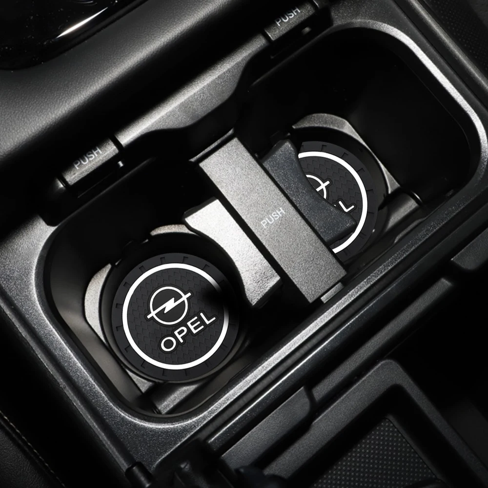 

2PCS Car Cup Coaster Anti-slip Pad Cup Holder Mat Pad Bottle Built-in Car Styling For Opel Astra H G J Corsa No3 Magentis Auto