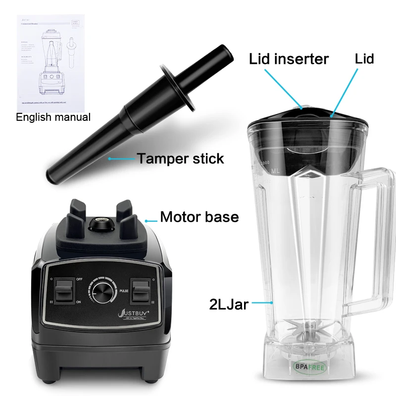 Multifunction Blender BPA Free Professional Blender Mixer Juicer High Power Food Processor Ice Smoothie Bar Fruit Blender