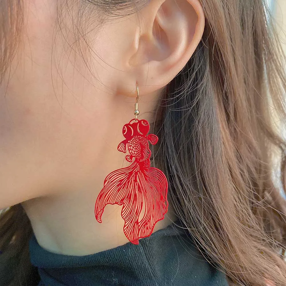 Серьги Золотые Рыбки Купить