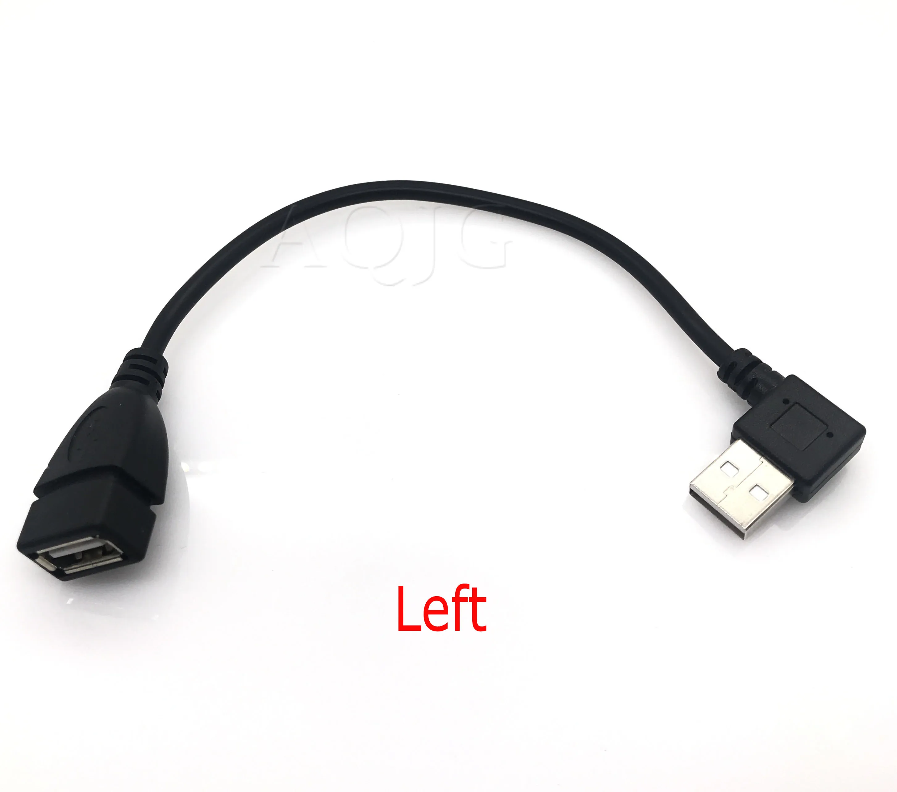 20 см USB 2,0 мужчина к женскому 90 Угловой Удлинительный адаптер кабель USB2.0 мужчина к женскому правым/левым/вниз/вверх черный кабель Шнур - Цвет: Left