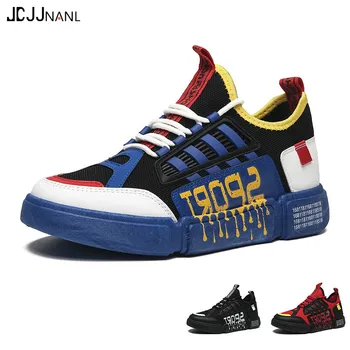 

JCJJNANL Men's High Top Fashion Leather Sneakers Trend Hot Sale Comfortable Casual Shoes Outdoor Non-slip Breathable Men Shoes