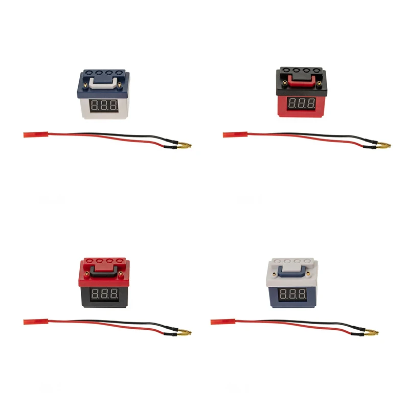 

2-4S Battery Low Voltage Buzzer Alarm Indicator Tester Decoration for Axial SCX10 Traxxas TRX4 1/10 1/8 RC Crawler