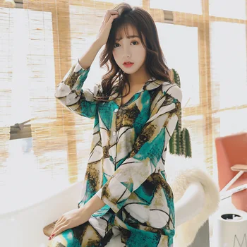 

Women Sleepwear Pajama Sets Pijamas Mujer Pyjamas Homewear Clothing New Brand Autumn Vintage Pyjamas Cotton Pajamas Set
