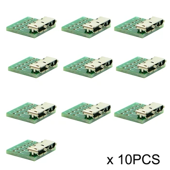

10pcs Micro USB 3.0 10pin Female Socket Receptacle Board Mount SMT Type with PCB for DIY Cable