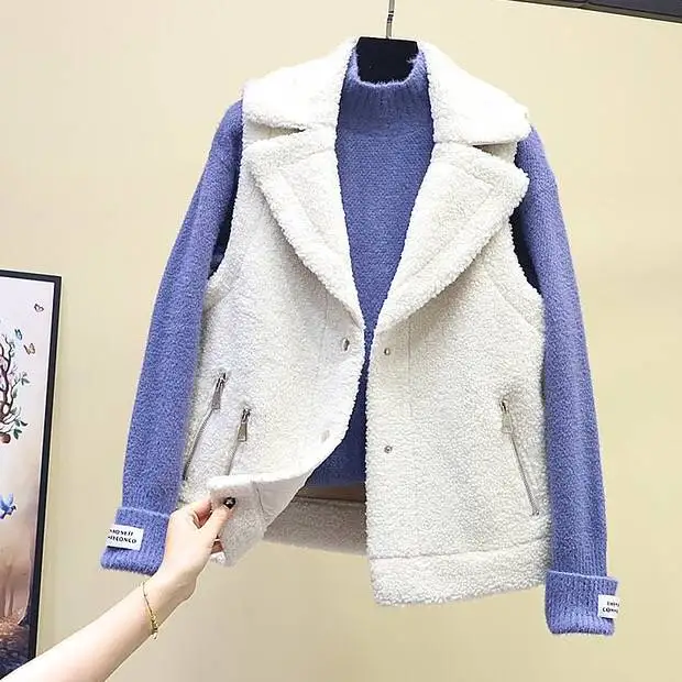 Женский жилет из искусственного меха короткая куртка без рукавов