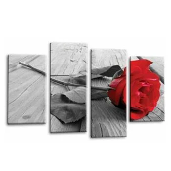 

Art Canvas Paintings Waterproof Grey White Teal Flower Love Home Canvas