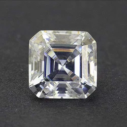 Super White D Color VVS1 0.2-4 Carat Asscher Cut Moissanite Loose Stone with GRA Pass Diamond Tester for Diy Jewelry Main Stone
