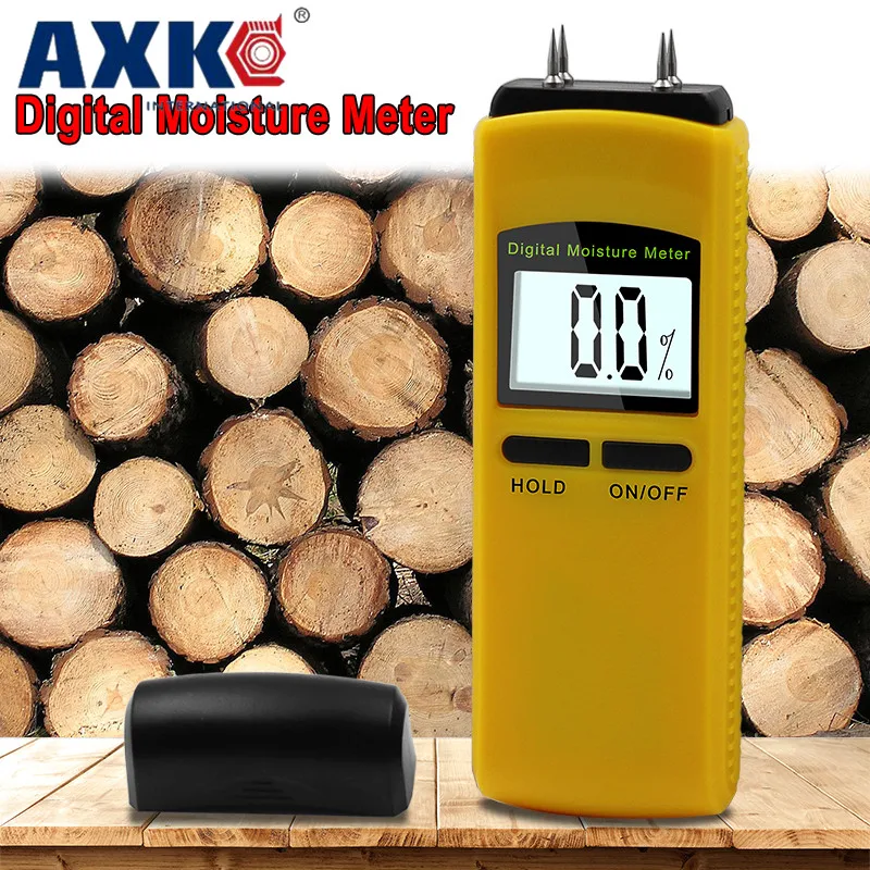 

Digital Induction Wood Moisture Meter 0~50% Tree Timber Moisture Content Tester 0-50C Wood Thermometer Hygrometer LCD Backlight