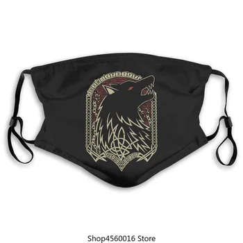 

Maschera di lupo Fenrir Vichinghi Mitologia norrena Padre dei lupi Maschera con stampa grafica Maschere girocollo casual Mascher