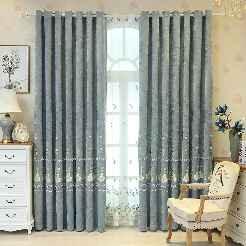 

Shading of Cheney Embossed Embroidery Curtains for Living Dining Room Bedroom.
