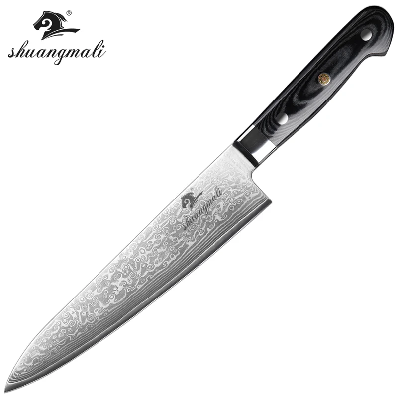 9 дюймов японский Gyuto Кливер нож VG10 сталь Дамаск нарезки кухонный Утилита