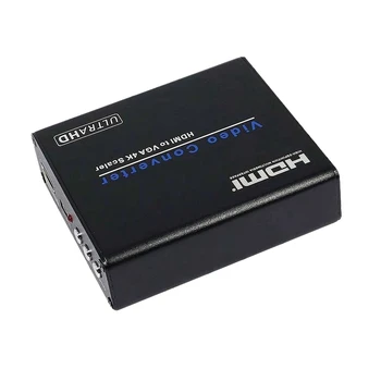 

AM-937 4Kx2K HDMI to VGA Converter Video Converter HDMI to VGA 4K Scaler Adapter FL/FR Digital Analog Composite EU Plug