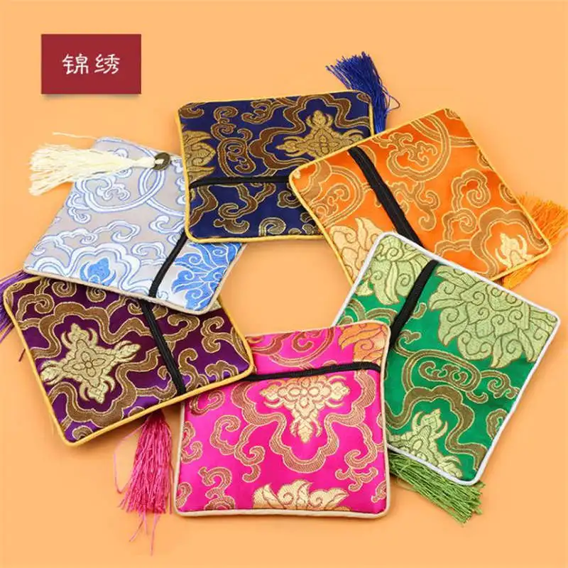 Микс 50 шт китайские квадратные мешочки ColorfulJ ewelry маленькие сумки много дизайнов